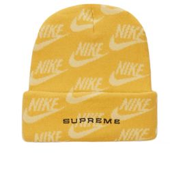 Supreme X Nike Beanie Yellow