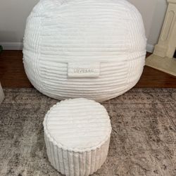 Black Friday Special! LoveSac SuperSac with Squattoman in Dove Channeled Phur