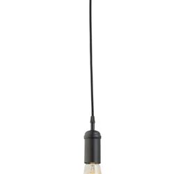 1-Light Vintage Edison Matte Black Mini Pendant