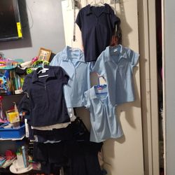 Size 8 Girl Uniforms Navy Blur