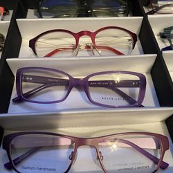 Brand new women’s eyeglasses. Good for single vision bifocals of aggressive lenses. Brand new from $25-$50