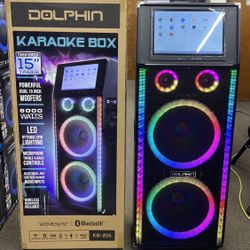 6000W 15” Tablet Bluetooth Karaoke Speaker With Wireless Mic Included‼️