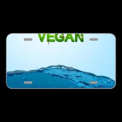 License Plate Novelty Car Front Vegan Vegetarian Healthy Vitamins