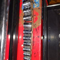 Vintage SK S-K Tools 1/2" Drive Deep Socket Set (12 pc Lot) - Made in USA