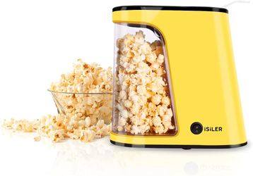New-Hot Air Popcorn Machine, ISILER 1200W Electric Popcorn Maker