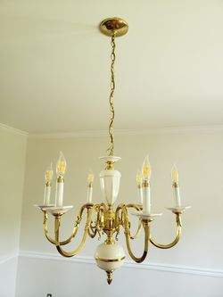 Chandelier with LED light, used