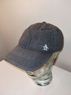Original Penguin by Munsingwear Plaid Hat Adjustable Buckle Strap, Preowned