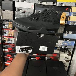 nike air jordan 4 black cat size 9 deadstock ds brand new og all included 