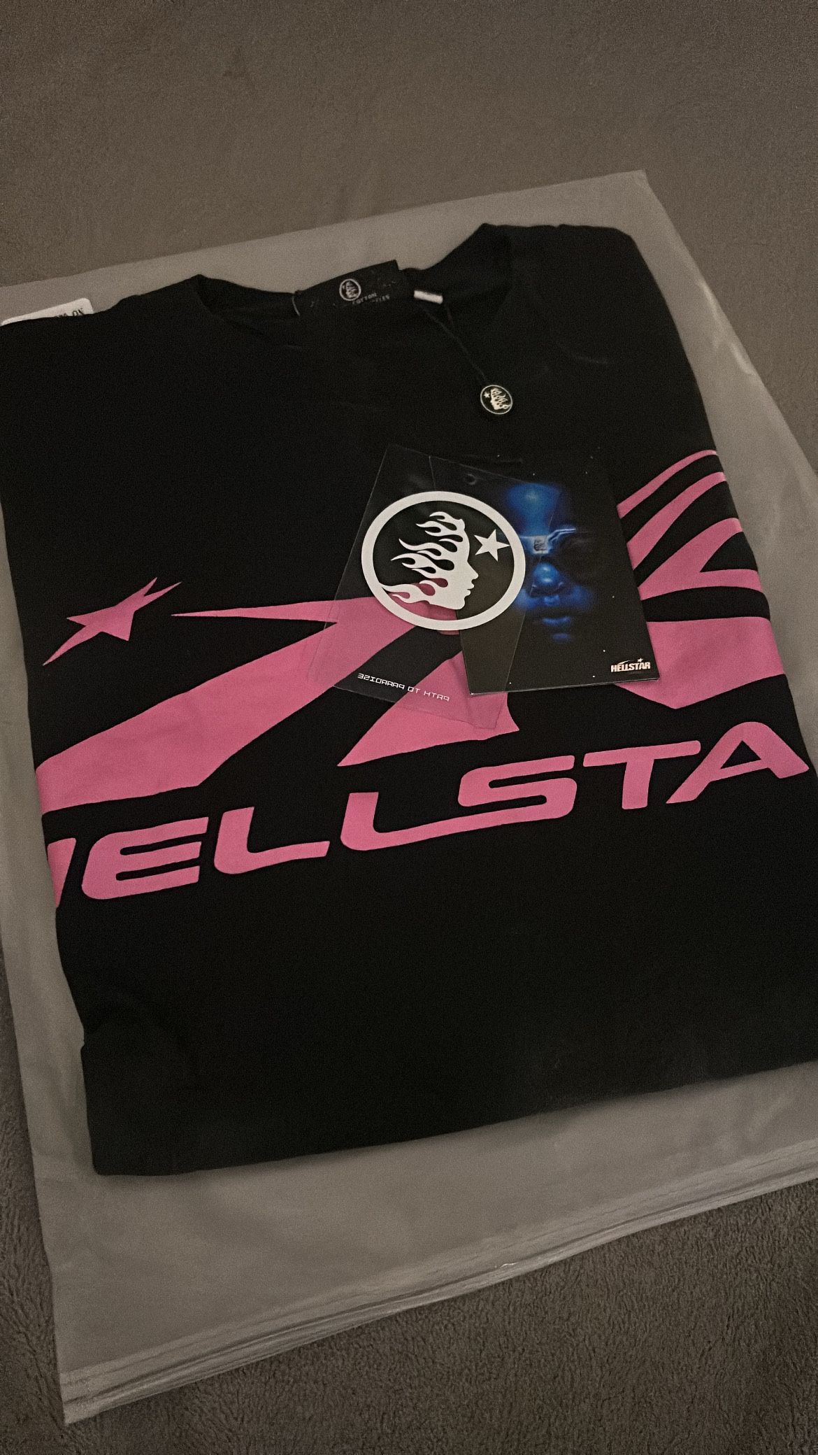 small Hellstar Classic Tee 'Black/Pink' 