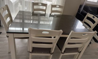 Dining Table with Six Chairs