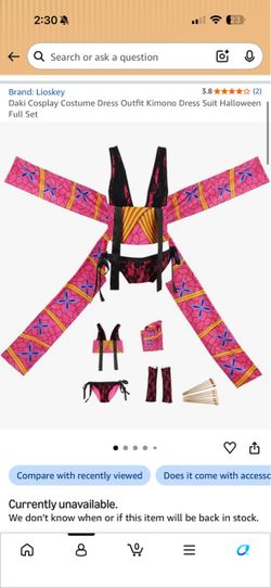 Daki demon slayer costume