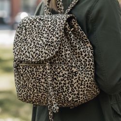 NEW  Amanda Smith Leopard Print Small Backpack Adjustable NWT 