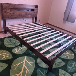 Light Up Headboard And Phone Ports Queen Size Bed Frame Still Inbox Totally Brand New. 