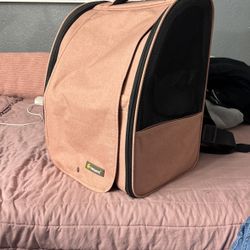 Pink/Coral Pet Backpack Carrier