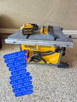 Dewalt Table Saw 7485 (8-1/4 Working Very Well 1 battery include