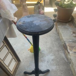 Antique solid Wood Boston fern stand from 1970s