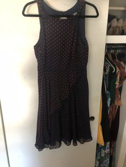 Blue And Red Polka Dot Dress Anthropologie
