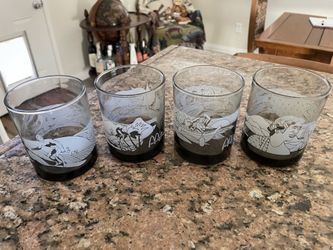 1980 McDonald’s Hawaii Smoked Grey Drinking Glasses set of 4