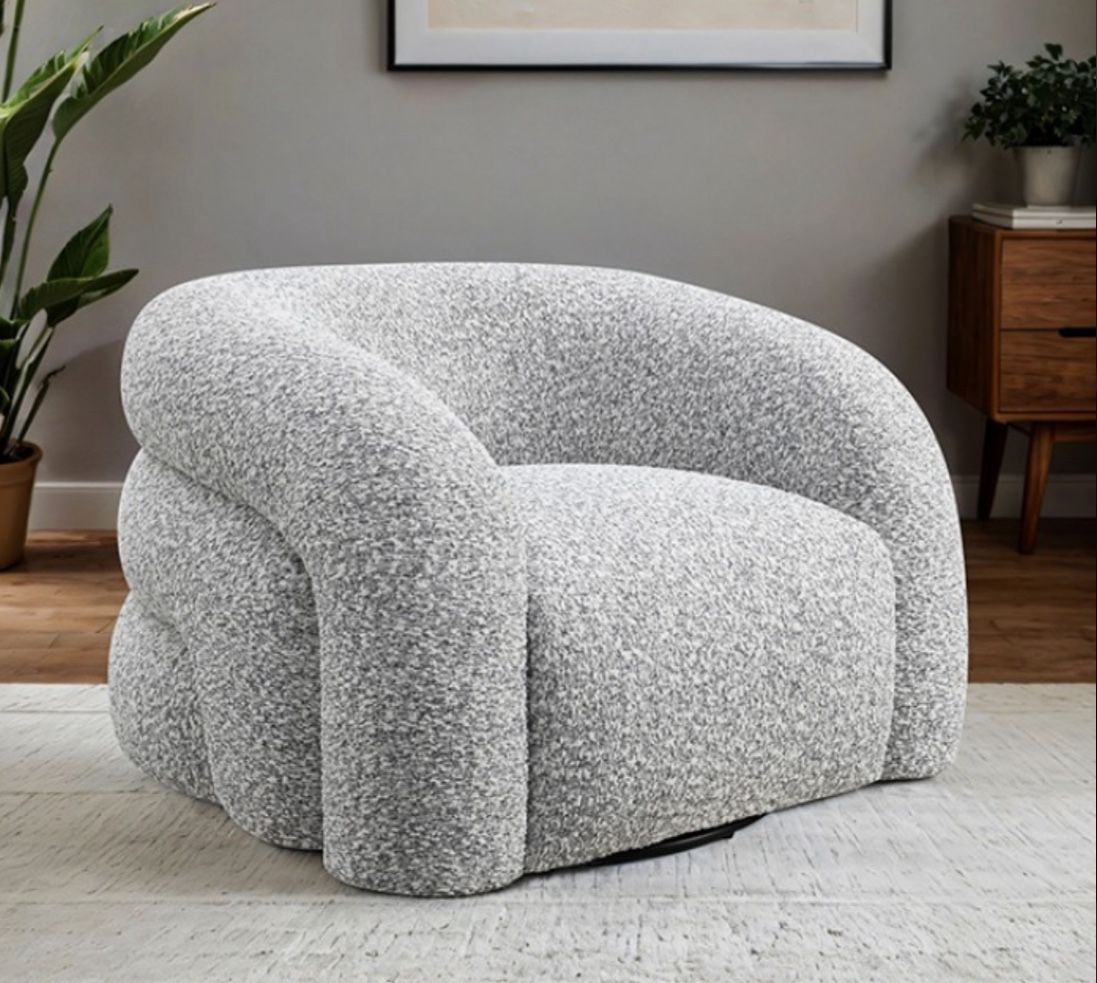 Grey Swivel Accent Chair Brand New In Box