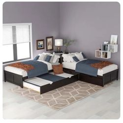 Kids Twin with Trundle with Drawers