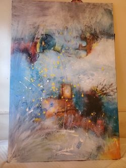Abstract painting picture frame