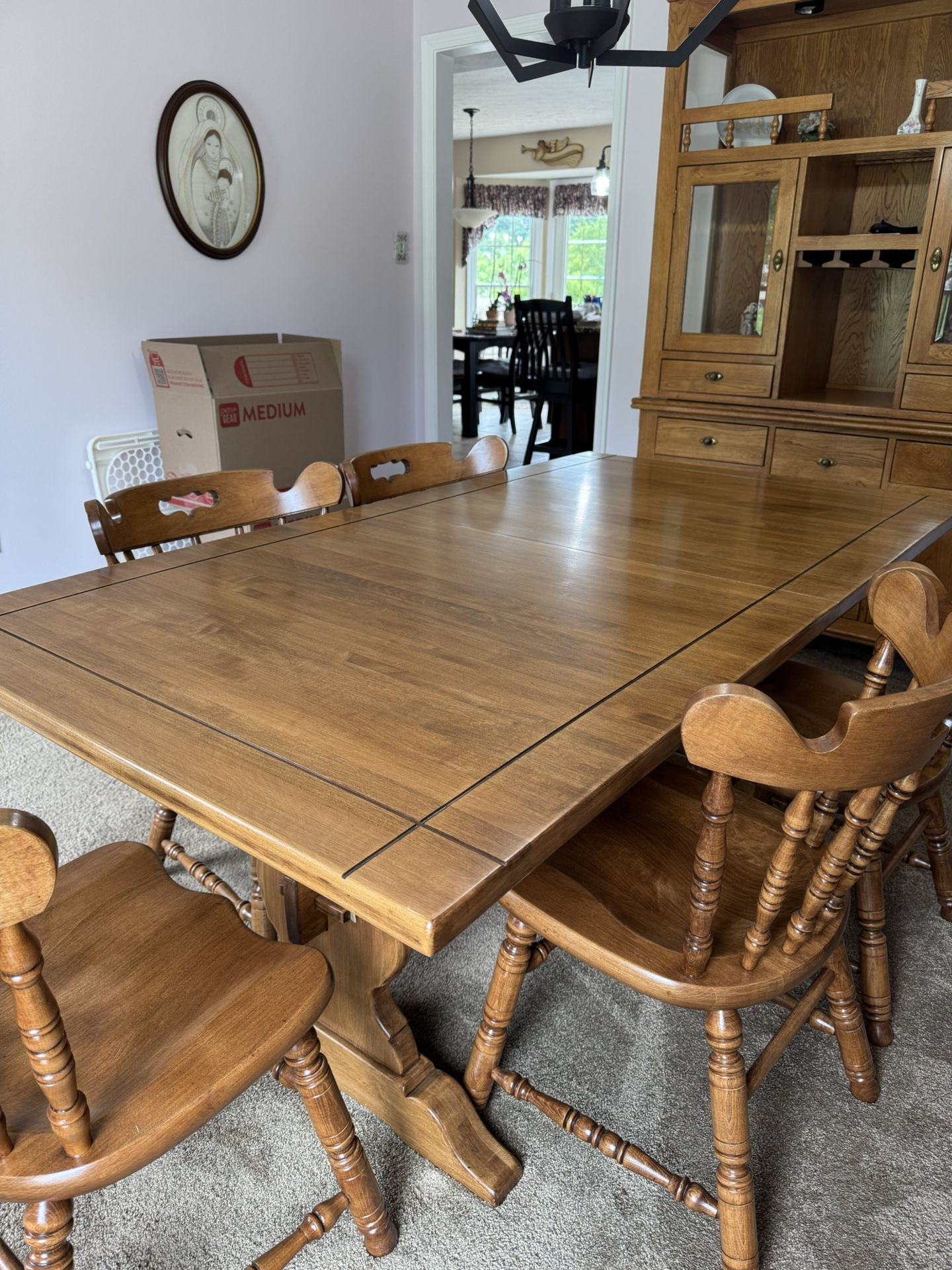 Dinning Table And Chairs With Cabinet