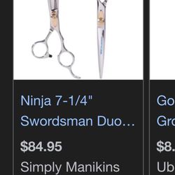Ninja Swordsman Stainless Still Barber Shears 