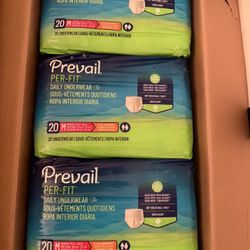 6 Packs Of Adult Pull-Ups , Size Medium, 20 Pull-Ups In Each Pack