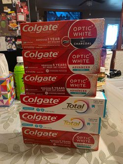 Colgate Toothpaste optic white and Total