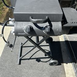 TOPTENG Portable BBQ Griddle 2-Burner with Foldable Cart & Side Table Flat Top Grill Griddle Stove with Lid, for Outdoor Cooking Patio Backyard Campin