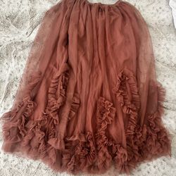 Ruffled tulle Midi skirt XS 