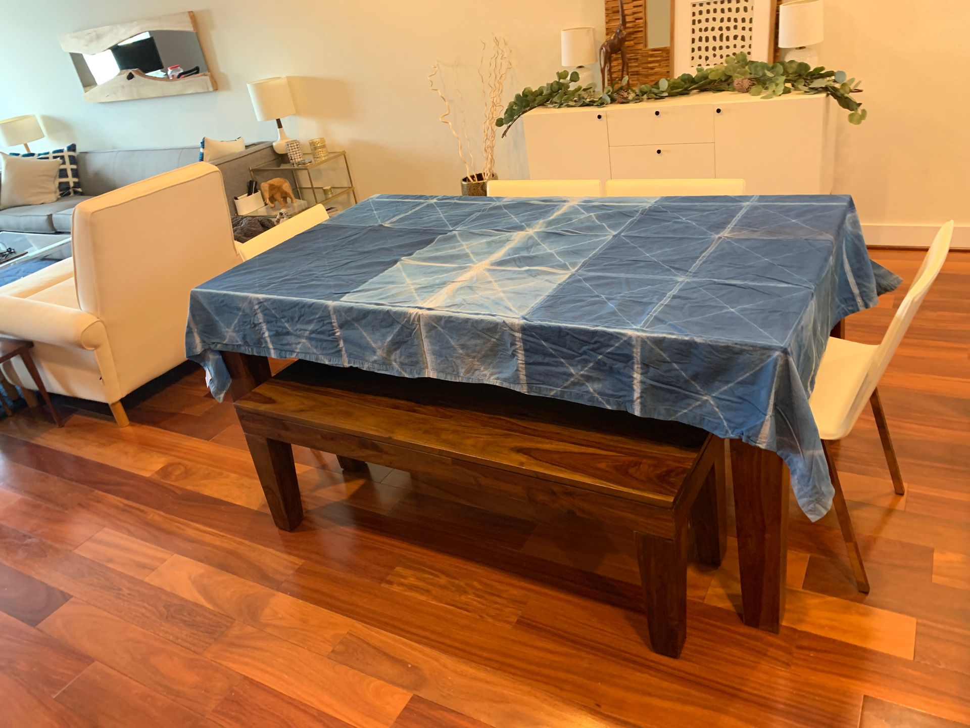Crate & Barrel Shibori tablecloth for Sale in Dallas, TX OfferUp