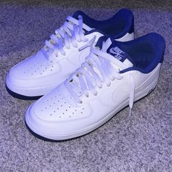 Nike Air Force 1s White and Blue Size 8 