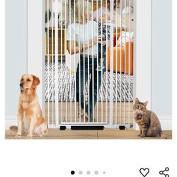 Extra Tall White Metal  Pet Gate 