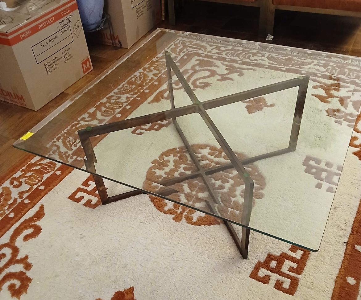 Glass-Top Coffee Table