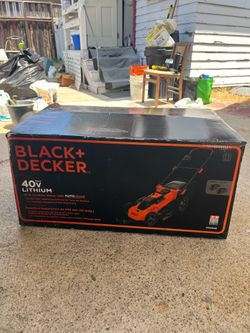 Black + Decker cordless lawnmower
