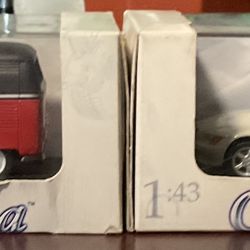 Collectible Cararama car models Volkswagen microbus and BMW Z3 Roadster