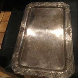 Silver Plated Tray Over Cooper