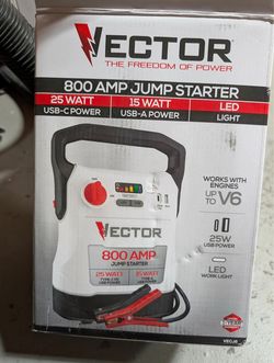 Vector 800 Amp Jump Starter with USB Power – Open Box