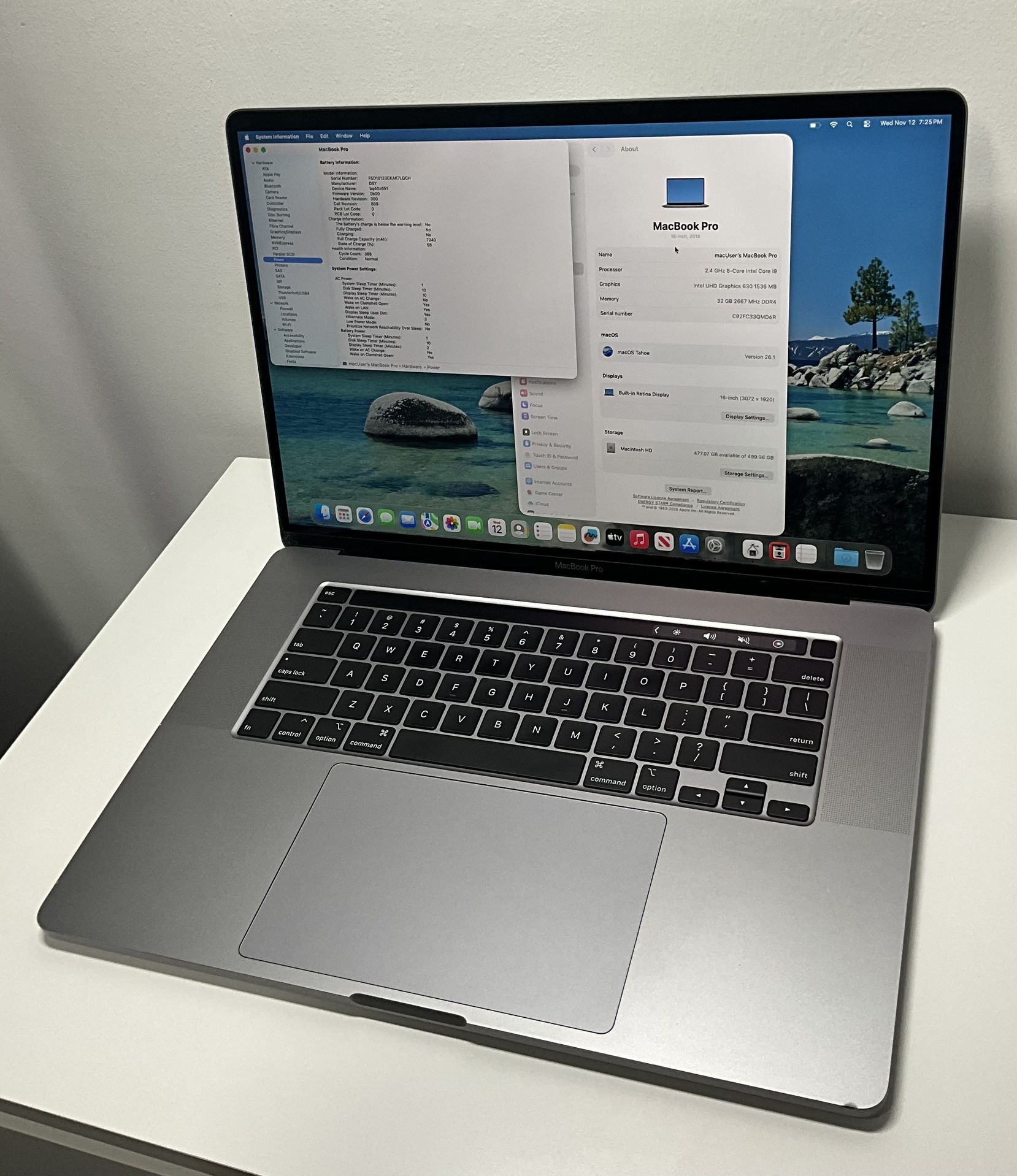 MacBook Pro 16 2019 i9 32Gb 512Gb 388 Cycles ( Grade B )