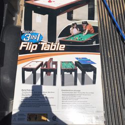 Spiral 3in1 Flip Table (pool,air,hockey And Ping Pong )