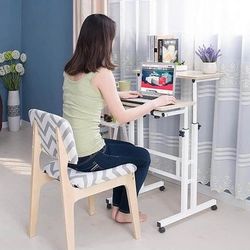 NEW Mobile Sitting/Standing Rolling Reversible Desk, Home Office Laptop Workstation, Side  Storage
