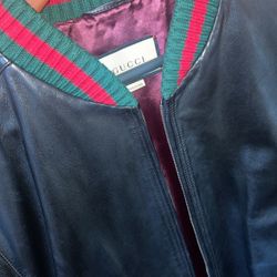Gucci Leather Bomber jacket