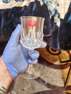 Cristal D'arques long champ wine glass set of 6