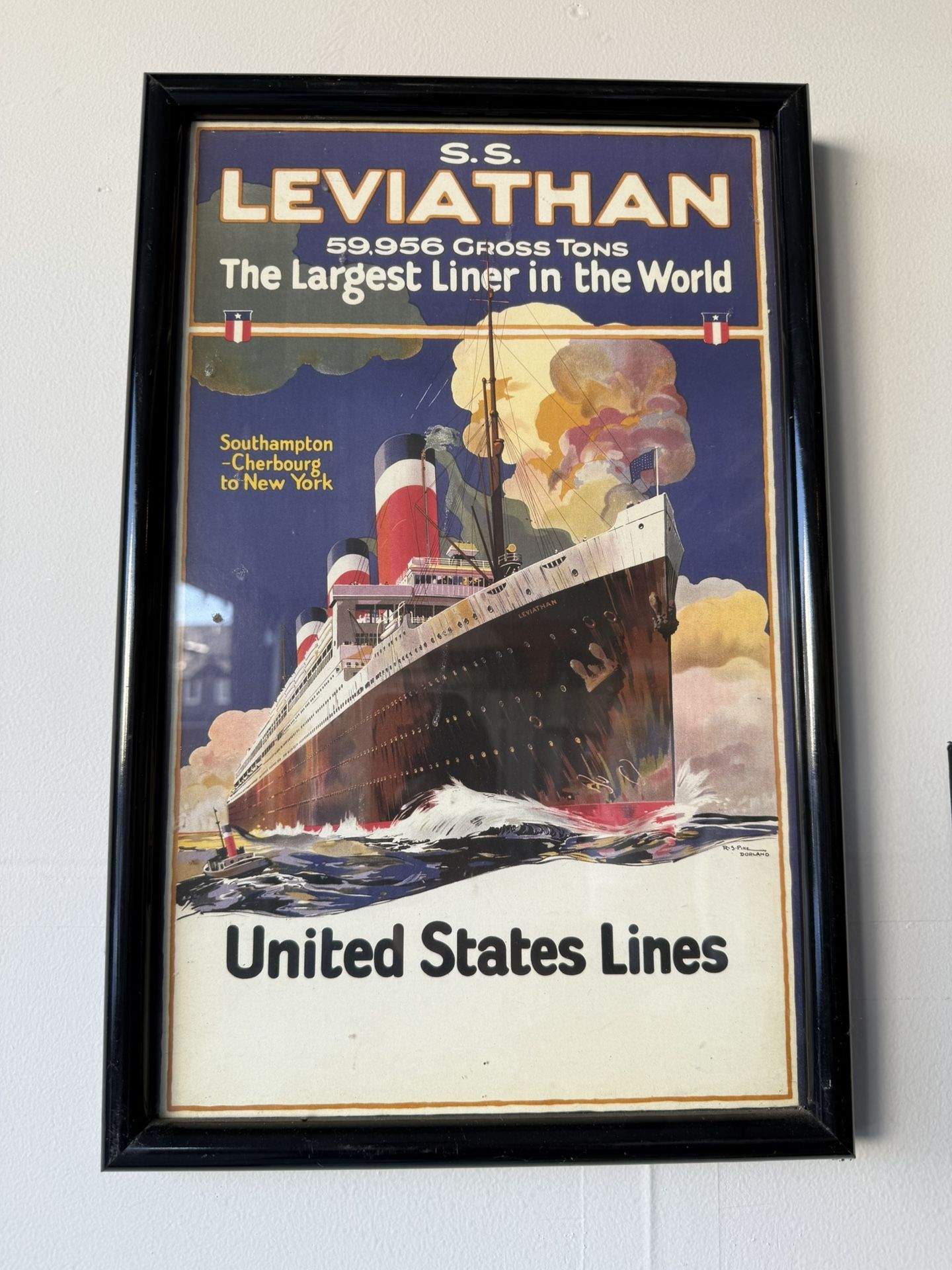 Vintage Ocean Liner Poster