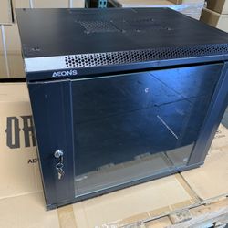 Aeons 9U Network Cabinet 18" depth Glass door