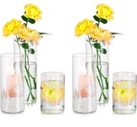Glass Cylinder Vases Wedding Centerpiece