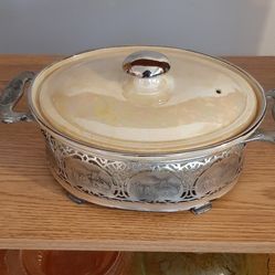 Vintage Royal Rochester Studios chafing/casserole serving set.