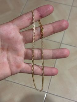 925 Sterling Silver Gold Cuban Chain