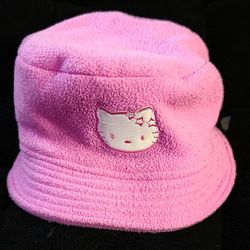 Youth pink Hello Kitty bucket hat (One Size]